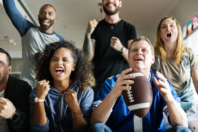 super watch party reacts to a touch down