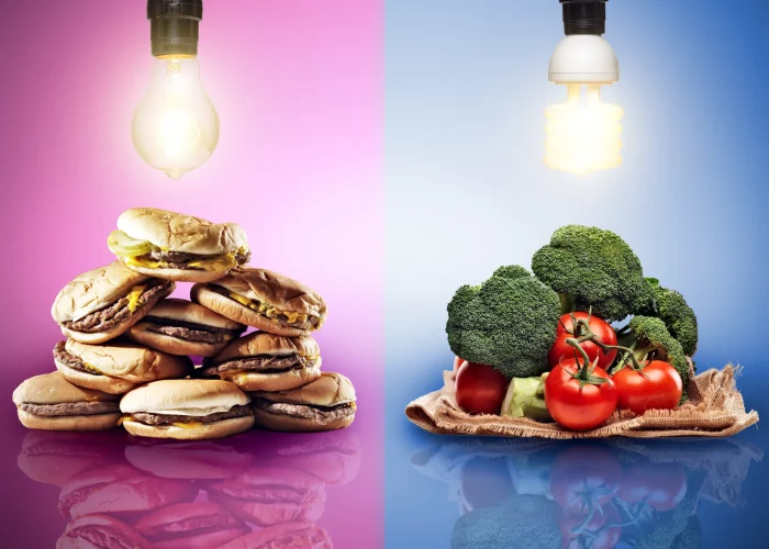 junk food vs healthy food